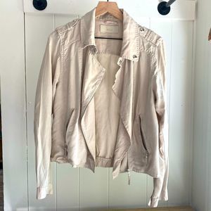 BLANK NYC - TWILL MOTO BOMBER- SIZE M - TAUPE